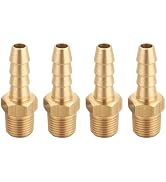 T TANYA HARDWARE 1/4" Barb to 1/8" NPT Male, Air Hose Barb Pipe Fittings Male Threaded, Adapter, ...