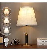 PSDSSHIIS 18.9" Modern Table Lamp Bedside Lamps for Nightstand Lamp for Bedroom Living Room End T...