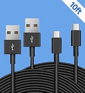2 Pack 10ft/3M Long USB C Cable, Charging and Data Transfer, Durable USB A to USB C Power Chargin...