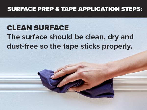 surface prep & tape application steps 1
