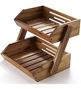 Fruit Basket, 2 Tier Fruit Bowl for Kitchen, Fruit Stand Holder, Heavy Duty/Multipurpose/Large Ca...