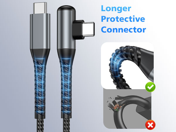 90 Degree USB C to USB C Dual Type C Cable