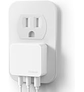 Nekmit 67W Flat USB C Charger Block, 3-Port GaN Fast Wall Charger(2*USB-C & 1*USB-A), USB C Wall ...