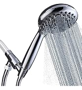 Handheld Shower Head High Pressure 6 Spray Settings, Detachable Hand Held Showerhead 4.9" Face wi...