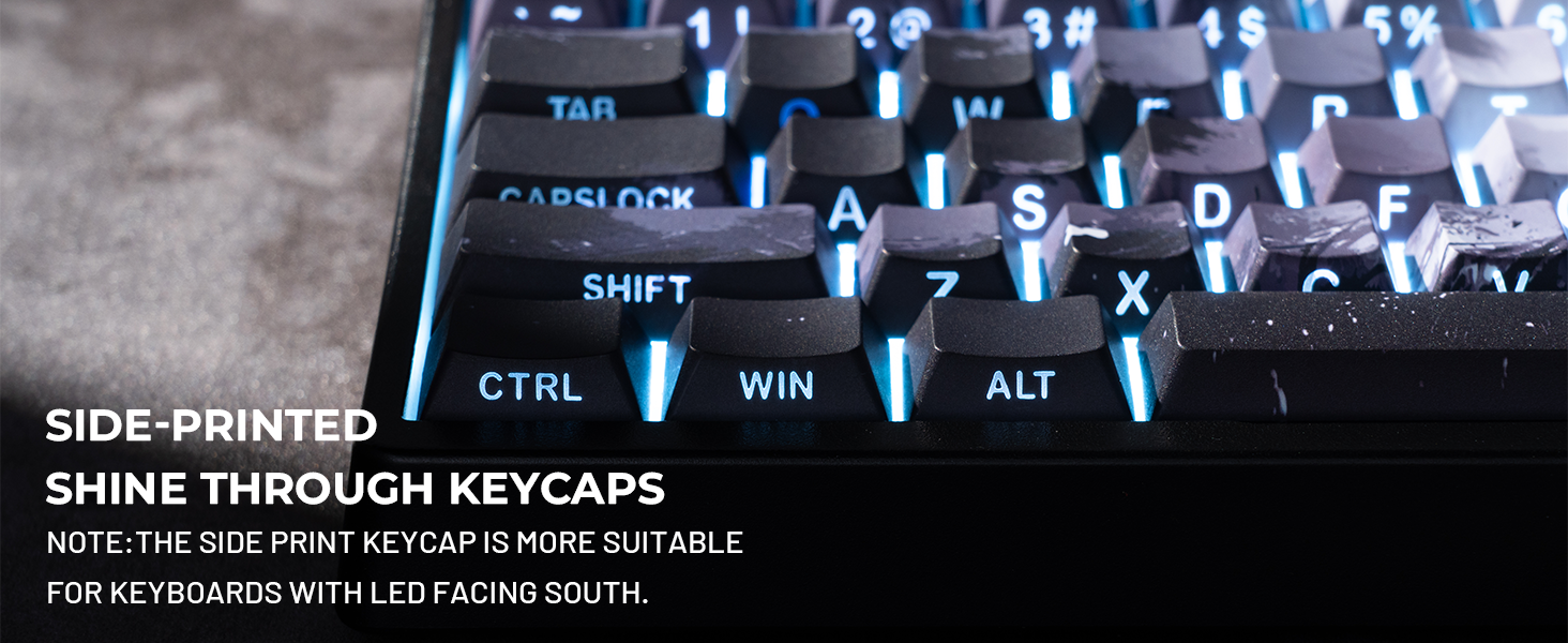shine through keycaps
