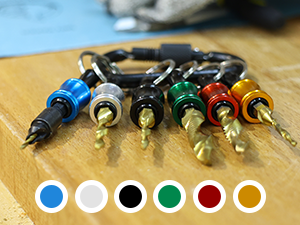 The vibrant color coded tool system lets carpenters instantly identify the right 1/4 inch hex bit