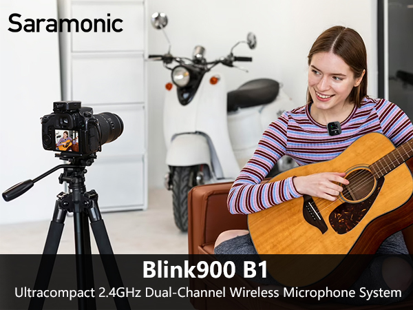 Saramonic Blink900 B1 Wireless Lavalier Microphone System for Canon Nikon DSLR Camera