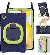 BRAECN Silicone Case for Samsung Galaxy Tab S6 Lite 10.4 Inch 2022/2020, Heavy Duty Rugged Case w...