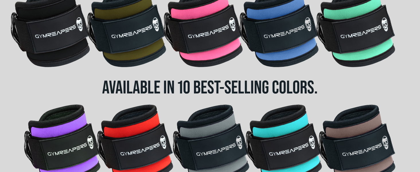 Gymreaper Ankle Straps Glute Leg Straps Build Muscle Target Glutes Cable Kick Backs