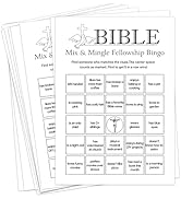 Sahjzk Bible Fellowship Bingo Cards, 25 Unique Sheets, Bible Bingo for Church Groups, Engaging Ch...