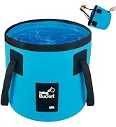 5 Gallon Collapsible Bucket with Handle, Car Wash Bucket Foldable Water Storage Container for Cam...