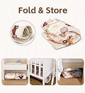 Beavtaens Baby Play Mat, 50x50 Playpen Mat, Thick Soft Foam Playmats for Baby, Foldable and Washa...