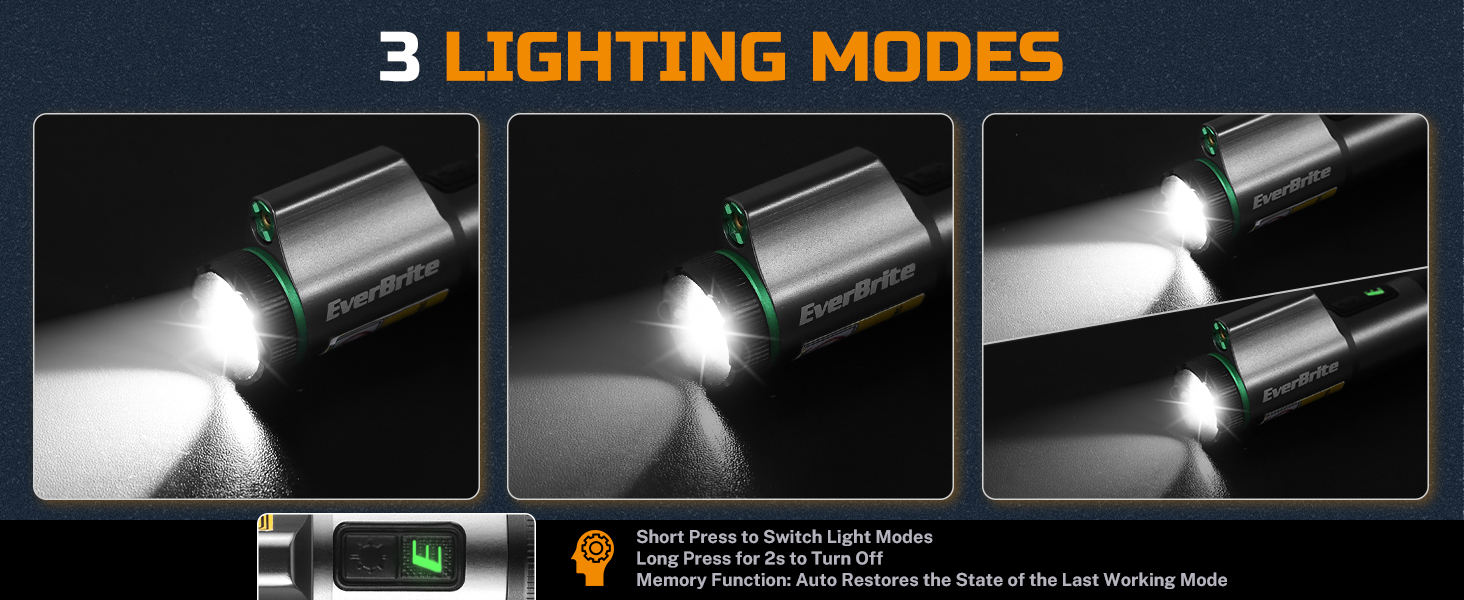 3 Light Modes with Memory Function