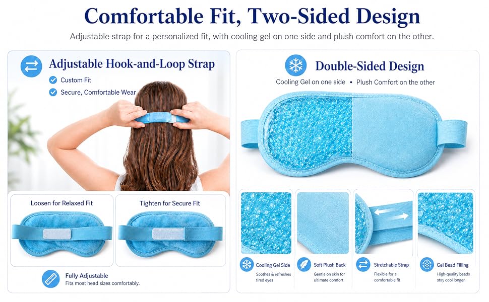 Cooling Eye Mask for Puffy Eyes, Gel Eye Mask