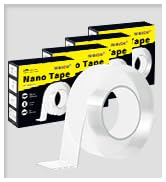 Double Sided Heavy Duty Extra Strong Adhesive Tape -Indoor/outdoor general purpose nano tape for ...