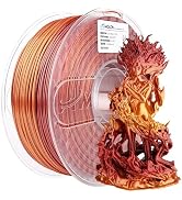 AMOLEN PLA 3D Printer Filament, PLA Filament 1.75mm Silk Shiny Filament Red Gold Filament, 3D Pri...