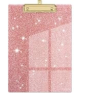 Piasoenc Acrylic Clipboards, Fashion Glitter Clipboard, Stardard Letter Size Clip Board, A4 Size ...