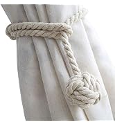 Melaluxe 4 Pack Curtain Tiebacks - Heavy Duty Curtain Rope Tieback, Handmade Rural Decorative Cur...