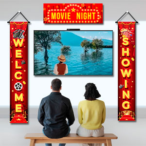 movie night porch sign
