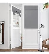 HOMEIDEAS French Blackout Door Window Curtains, Privacy Front Door Curtains for Glass Door, Therm...