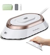 Newbealer Travel Iron with Dual Voltage - 120V/220V Mini Dry Iron for Clothes (No Steam), Non-Sti...