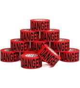SWRT 12 Roll Premium Danger Do Not Enter Tape, 3 Inch x 1000FT (Total 12000FT) Bright Hazard Tape...