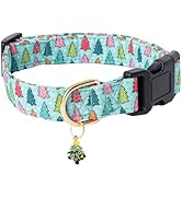 Faygarsle Green Dog Collar with Charm Design Christmas Theme Pattern for Small, Medium, Large Dog...