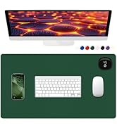 Niniubye Heated Desk Pad, 23.6" x 14.2" Leather Non-Slip Warm Desk Pad, Large Mouse Mat with 3 Le...
