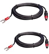 KOOKFJLLZ Turntable Ground Wire Hum Buzz Eliminator 2 Pack - Spade Lug to GND Socket Vinyl Record...