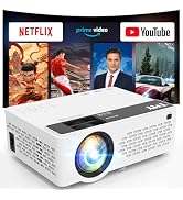 TMY 1080P Mini Projector, Built in Netflix app, 2-way Bluetooth, WiFi6 | Portable home theater, i...