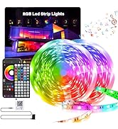 GANZQH 200FT Led Lights for Bedroom, Color Changing RGB Led Strip Lights Indoor, Remote and App C...