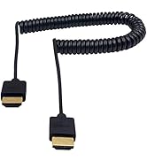 Duttek 4K HDMI Extender, Extreme Thin Male to Male Coiled Cable for 3D and 4K Ultra HD TV Stick, ...