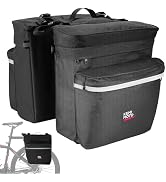 KEMIMOTO Bike Bag Accessories Panniers for Bicycle Rear Rack Bag Upgraded 34L Capacity Storage Sa...