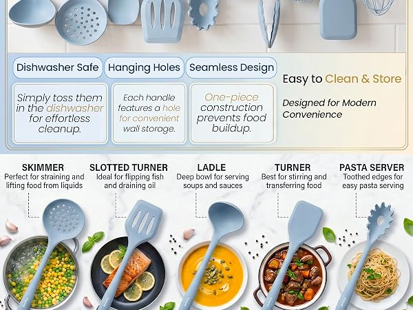 cooking utensils set silicone