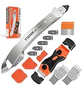 THINKWORK Stainless Steel Caulking Tools, 4 in 1 Sealant Finishing Tool, Grout Removal Tool, Sili...