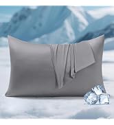 Elegear Cooling Pillow Cases for Hot Sleepers, Silver Infused Cooling Pillowcase Instantly Cool w...