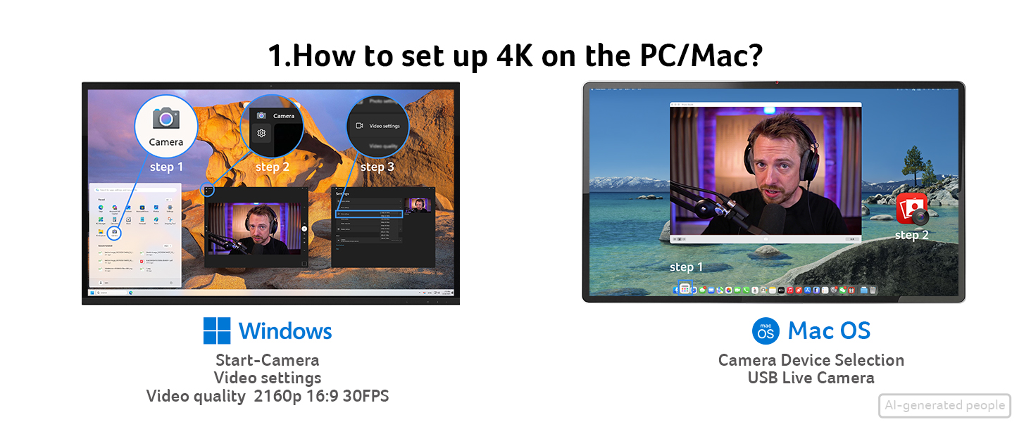 1.How to set up 4K on the PC/Mac?