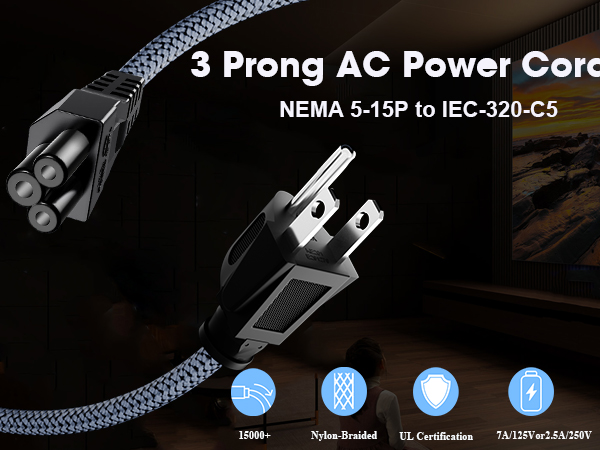 7a 125v power cord