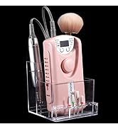 Noverlife 10 Holes Mini Nail Drill Machine & Bits Storage Box, Transparent Nail Drill Grinding Bi...
