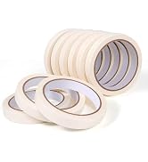 DUIJINYU 9 Rolls Masking Tape Bulk 0.6 Inch - Narrow White Painters Tape General Purpose for Pack...