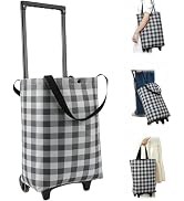 Portable Shopping cart Foldable with Wheels,Folding Shopping Cart Tote Bag Trolley Grocery Carts ...