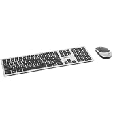 Manhattan Wireless USB Keyboard and Mouse Combo Set - Full-Size, Scissor Key Design, Quiet Typing...