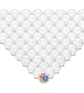 Noamus 200 Pack Gumball Vending Machine Capsules, 1.1 Inch Empty Round Vending Capsules, Clear Ba...
