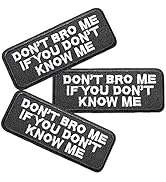 U-Sky Sew or Iron on Patches, Pack of 3pcs Letter Design Patch Don't Bro Me If You Don't Know Me,...