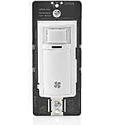 Leviton DHS05-1LW Humidity Sensor Switch for bathroom exhaust fan, automate ventilation, air circ...