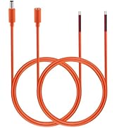 Tonton 3.3FT DC Power Pigtails Cable 5.5mm x 2.1mm 16AWG Female Male Plug to Bare Wire Open End R...
