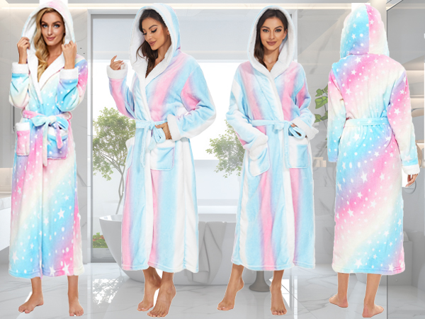 women robes plush long