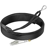 50m/164ft OM3 LC to LC Outdoor Armored Fiber Patch Cable, Direct Burial Industrial TPU Multimode ...