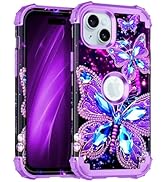 Hekodonk for iPhone 15 Plus Case,Glow in The Dark Three Layer Heavy Duty Shockproof Protection Ha...