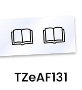 Brother Genuine P-touch TZeAF131 Acid Free Label Tape in cardboard pack: Black on Clear 12mm